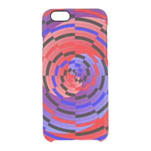 Red & Blue Counter Spiral by Kenneth Yoncich Clear iPhone 6/6S Case