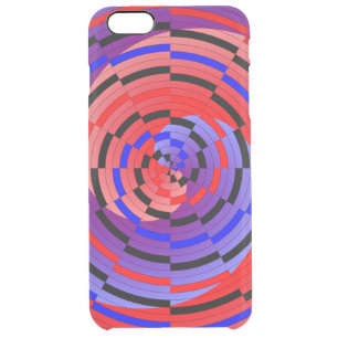 Red & Blue Counter Spiral by Kenneth Yoncich Clear iPhone 6 Plus Case