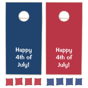 Red & Blue Custom 4th of July Cornhole Set