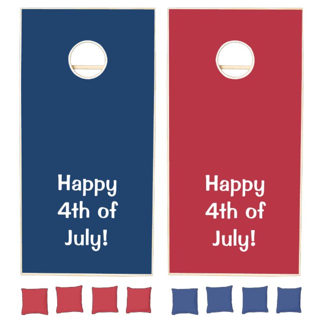 Red & Blue Custom 4th of July Cornhole Set (Set)