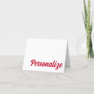 RED, BLUE Dallas, TX Personalized Note Card