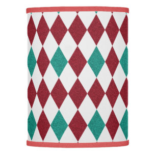 Red & Blue Diamond Glitter Lamp Shade