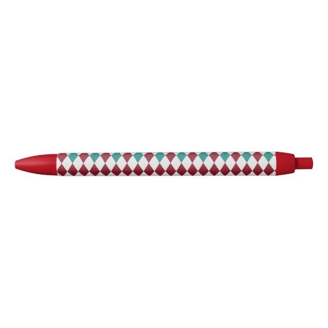 Red & Blue Diamond Glitter Pen (Front)