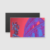 Red, blue digital art of Colosseum and statue (Front/Back)