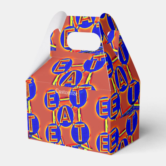 red/blue eat candy tin favor boxes (Front Side)