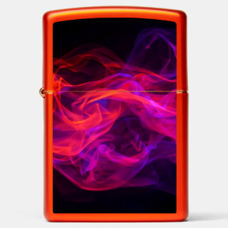 Red + Blue Flames on a  Zippo Lighter