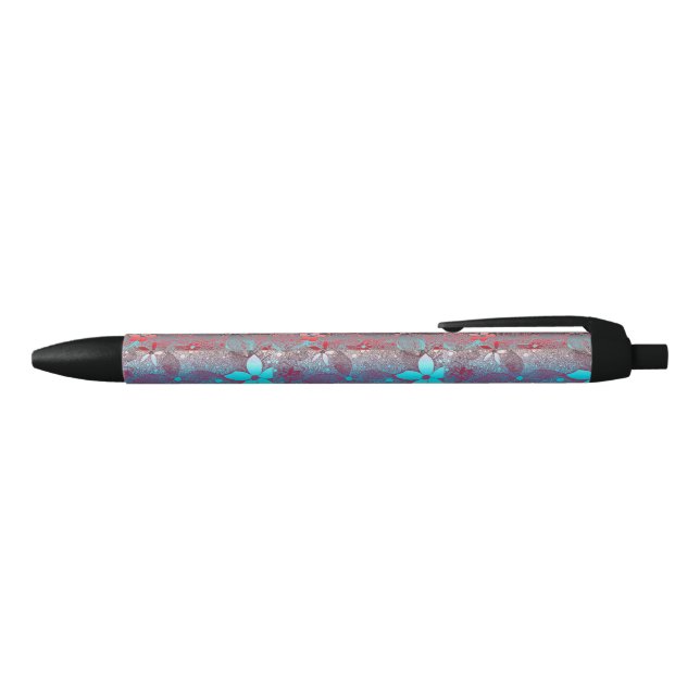 Red Blue Flowers In Lace Pen (Top)