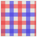 Red Blue Gingham Plaid Pattern Fabric