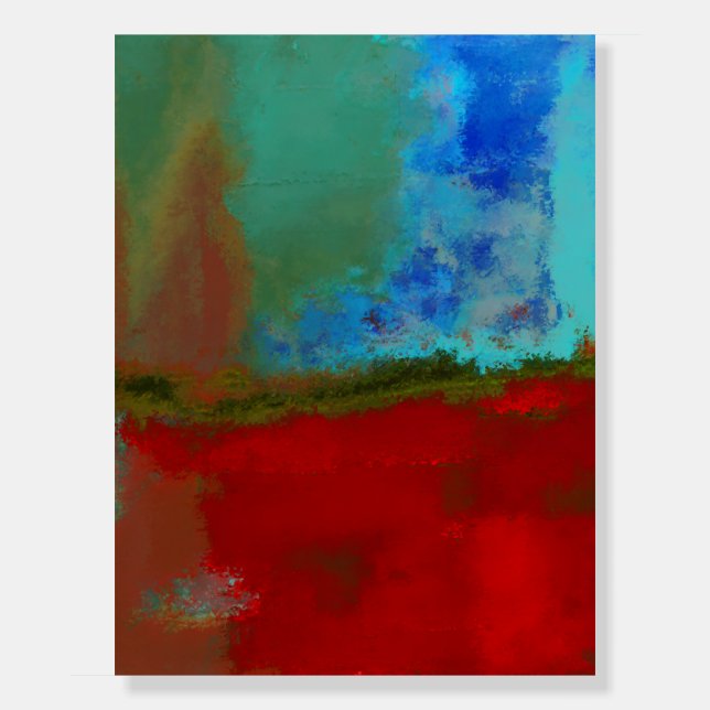 Red Blue Green Abstract Foam Board (Front)