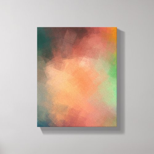 Red Blue Green Black Colorful Modern Abstract Art Canvas Print