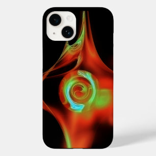RED BLUE GREEN FRACTAL ROSE Case-Mate iPhone 14 CASE