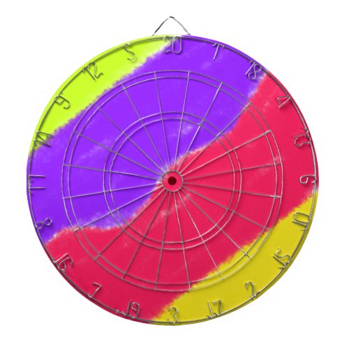 Red blue green multicolored abstract pattern throw dart board