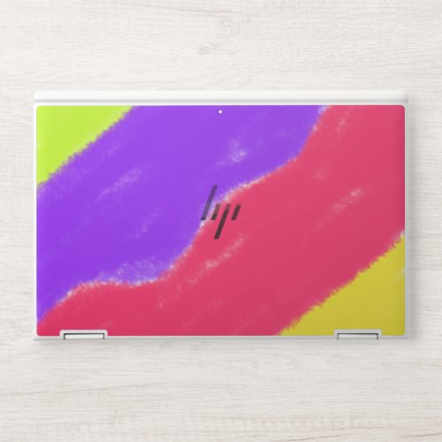 Red blue green multicolored abstract pattern throw HP laptop skin