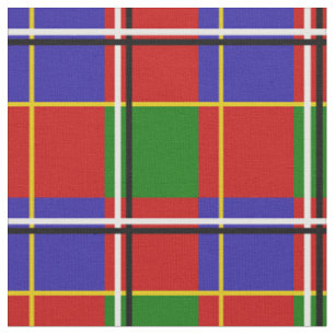 Red Blue Green Tartan Check   Fabric