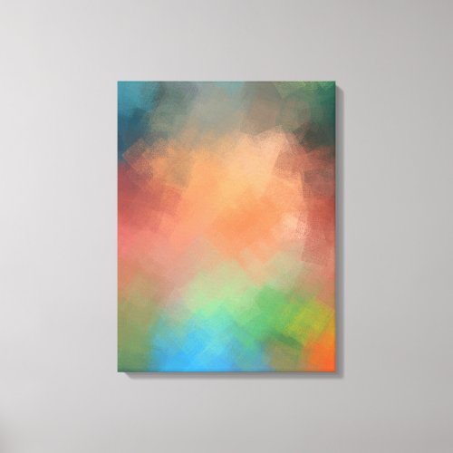 Red Blue Green Yellow Modern Abstract Art Colorful Canvas Print