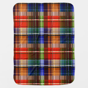 Red Blue Green Yellow Plaid Tartan Design  Baby Blanket