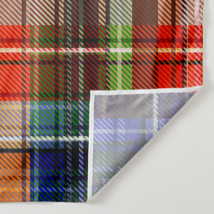 Red Blue Green Yellow Plaid Tartan Design  Fabric
