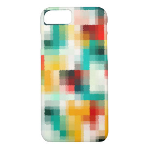 Red Blue Green Yellow White Abstract Pattern iPhone 8/7 Case