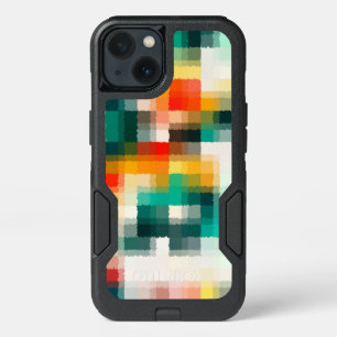 Red Blue Green Yellow White Abstract Pattern iPhone 13 Case