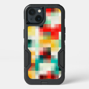 Red Blue Green Yellow White Abstract Pattern iPhone 13 Case