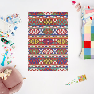 Red Blue Green Yellow White Oriental Kilim Rug