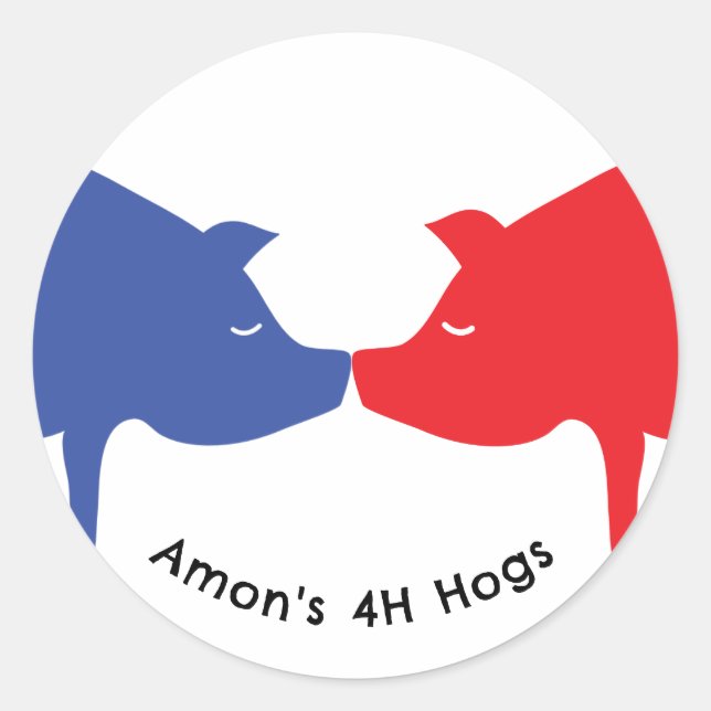 Red Blue Hog Sticker (Front)