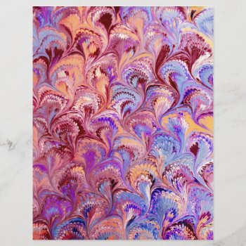 Red Blue Marbled Scrapbook Paper by tinsleylane at Zazzle