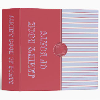 Red & Blue Nautical Striped Binder (2")