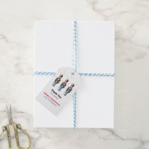 Red & Blue Nutcracker Christmas Holiday Gift Tags