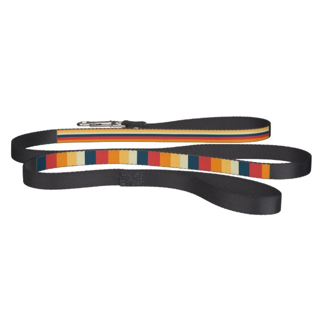 red, blue, orange and yellow stripes pet leash (Full)
