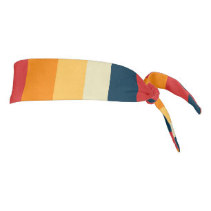 red, blue, orange and yellow stripes tie headband