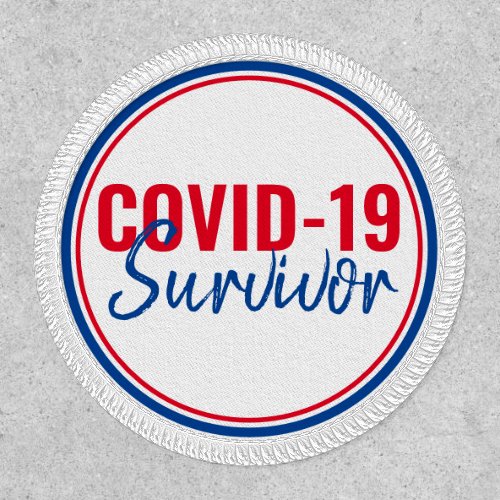 Red Blue Pandemic Coronavirus Covid_19 Survivor Patch