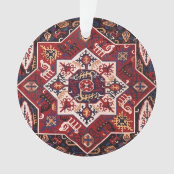 Red & Blue Persian Design Ornament by Remembrances at Zazzle