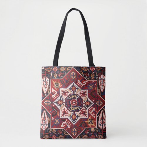 Red & Blue Persian Design Tote Bag