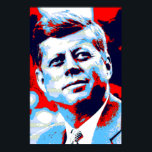 Red Blue Pop Art JFK John F. Kennedy Poster<br><div class="desc">Red,  Blue & White Former American President John F. Kennedy Pop Art Digital Image - American History and Politics Posters Prints</div>