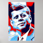 Red Blue Pop Art JFK John F. Kennedy Poster<br><div class="desc">Red,  Blue & White Former American President John F. Kennedy Pop Art Digital Image - American History and Politics Posters Prints</div>