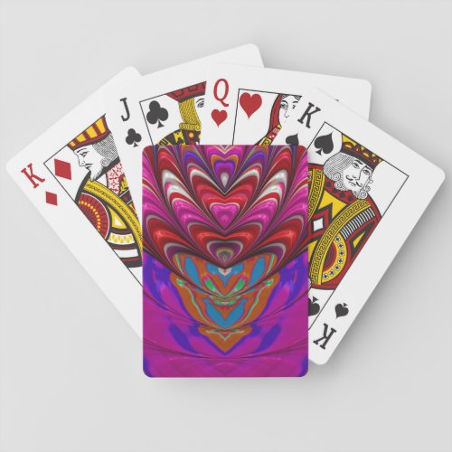 Red Blue Purple Design Playing Cards  Original