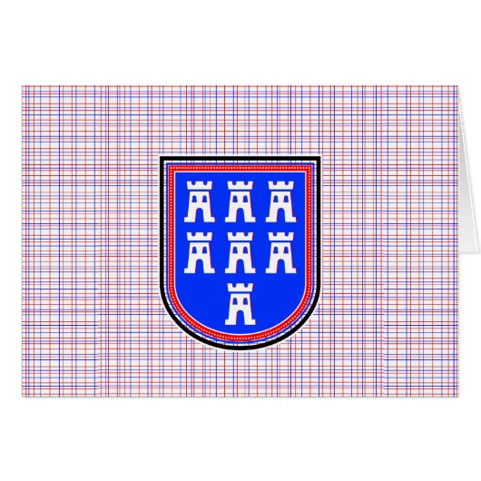 Red Blue Saxonian Sign Cards (Front Horizontal)