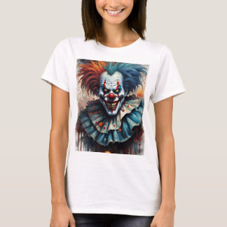Red & Blue Scary Halloween Circus Clown Women's T  T-Shirt