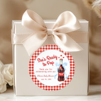 Red & Blue She's Ready to Pop Baby Shower