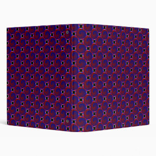 Red & Blue Spiral by Kenneth Yoncich 3 Ring Binder