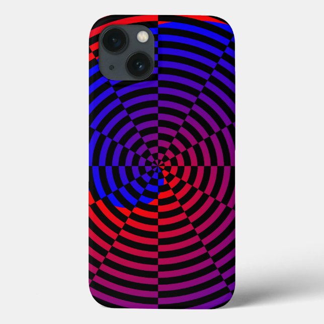 Red & Blue Spiral by Kenneth Yoncich Case-Mate iPhone Case (Back)