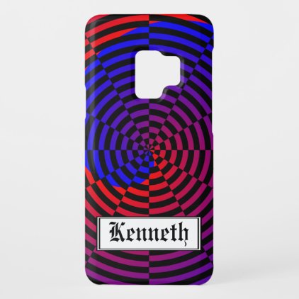 Red &amp; Blue Spiral by Kenneth Yoncich Case-Mate Samsung Galaxy S9 Case