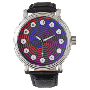 Red & Blue Spiral (Classic) by Kenneth Yoncich Watch