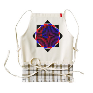 Red & Blue Spiral Zazzle HEART Apron