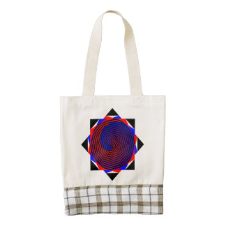 Red & Blue Spiral Zazzle HEART Tote Bag