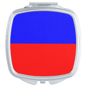 Red & Blue Square Compact Mirror