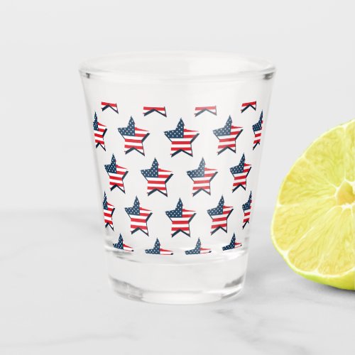 red blue stars usa americanflag flagcolors seamles shot glass