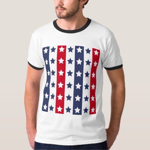 red blue stars usa americanflag flagcolors seamles T_Shirt