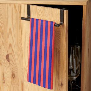 Red Blue Stripe Chef  Kitchen Towel